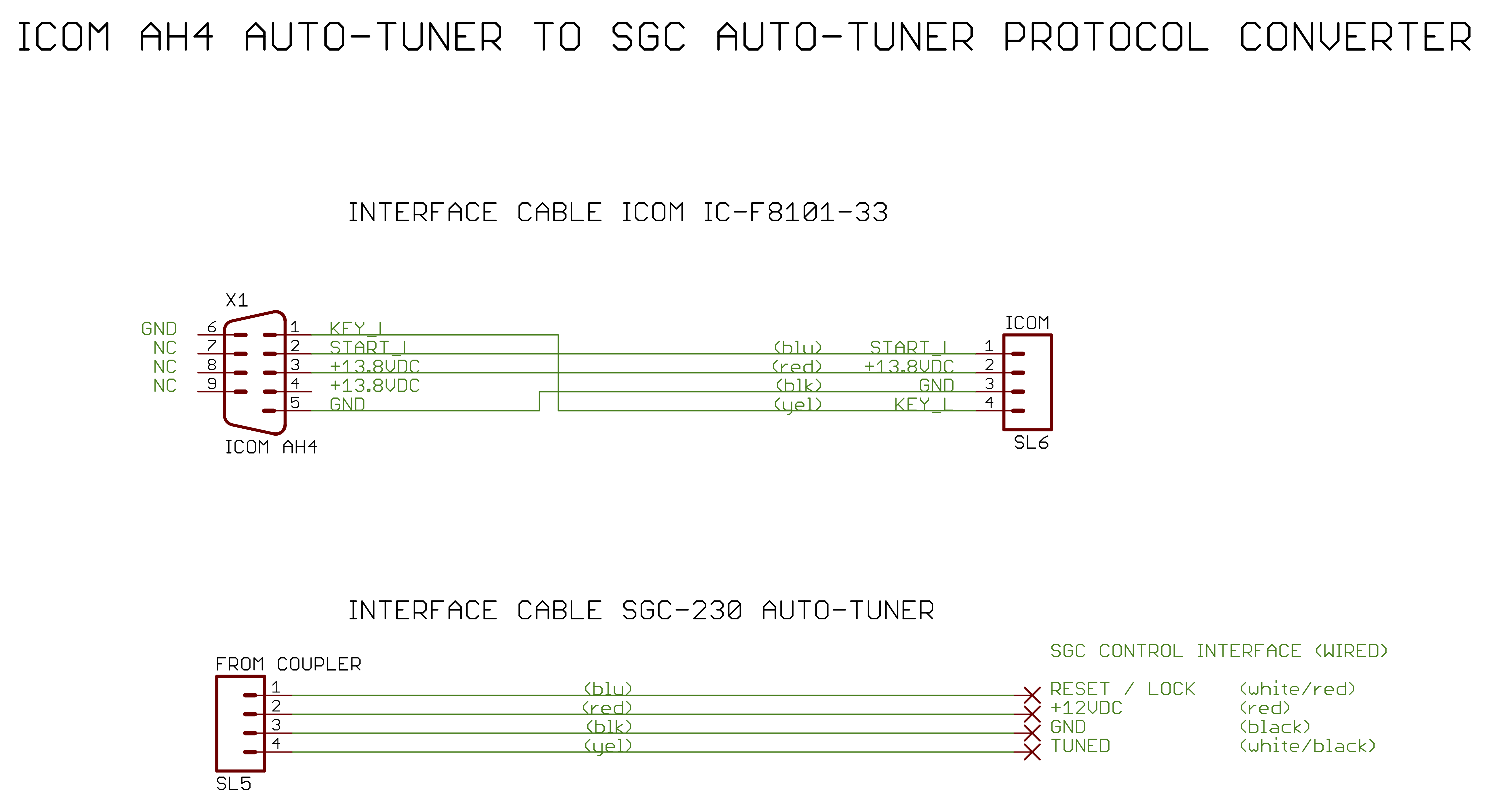Icom AH4 SGC Tuner Protocol Converter